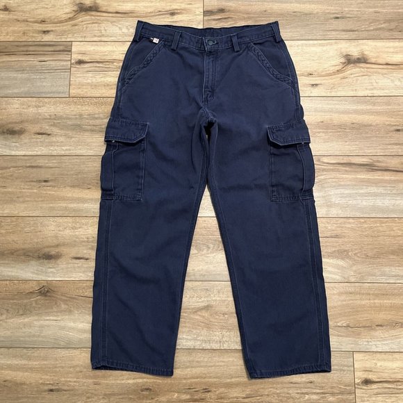 Carhartt Pants Mens Carhartt Cat 2 Fr Cargo Pants Sz 36x3 Navy Blue